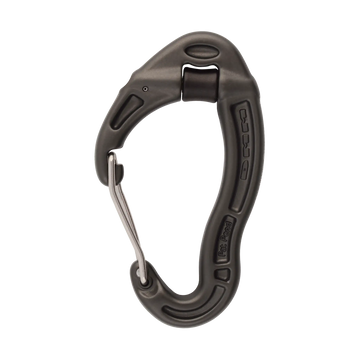 Revolver Wiregate - Matt Grey – carabiner with integrated pulley roller wheel