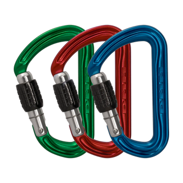 Shadow Locking - 3 Pack / Screwgate / Blue/Red/Green – locking gate carabiner