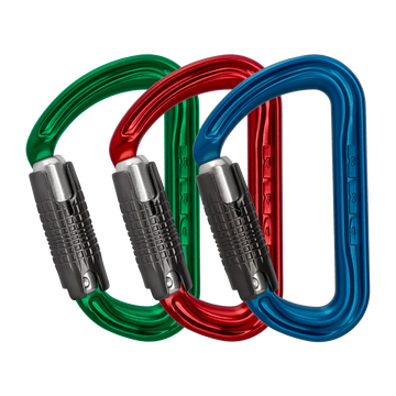 Shadow Locking - 3 Pack / Locksafe / Blue/Red/Green – locking gate carabiner