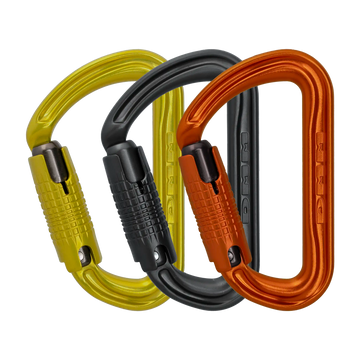 Shadow Locking - 3 Pack / Locksafe / Lime/Grey/Orange – locking gate carabiner