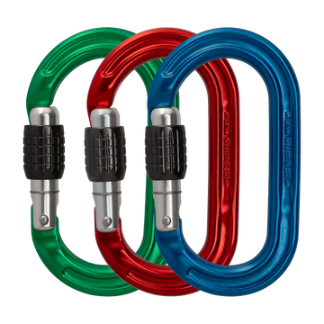 Ultra O - 3 Pack / Screwgate / Blue/Red/Green – locking gate carabiner