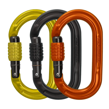 Ultra O - 3 Pack / Screwgate / Lime/Grey/Orange – locking gate carabiner