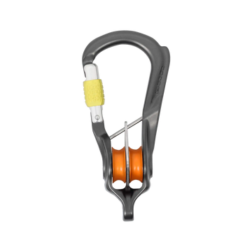 Revolver Rig - Twin / Screwgate – carabiner with integrated pulley roller wheel