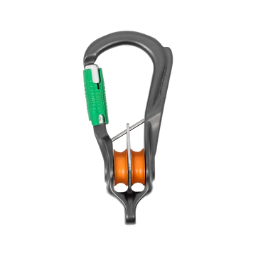 Revolver Rig - Twin / Locksafe – carabiner with integrated pulley roller wheel
