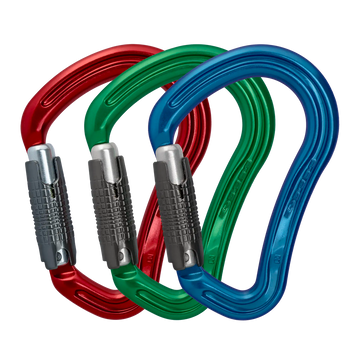 Boa HMS - 3 Pack / Locksafe / Blue/Red/Green – locking gate carabiner