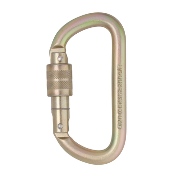 10mm Steel Equal D - Standard / Screwgate – locking gate carabiner