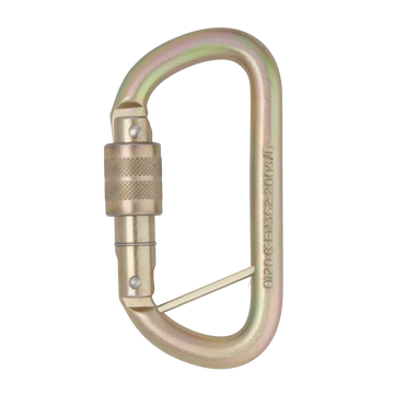 10mm Steel Equal D - Captive Bar / Screwgate – locking gate carabiner