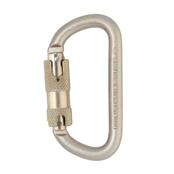 10mm Steel Equal D - Standard / Kwiklock – locking gate carabiner