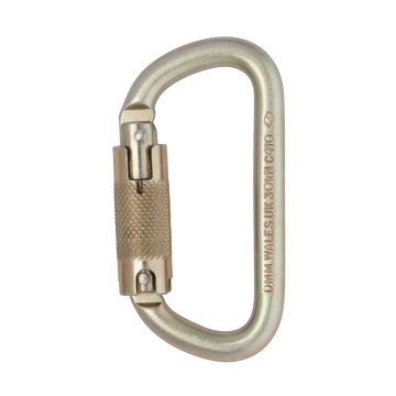 10mm Steel Equal D - Standard / Locksafe – locking gate carabiner