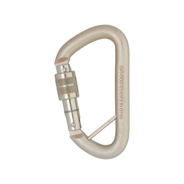 12mm Steel Offset D - Captive Bar / Screwgate – locking gate carabiner