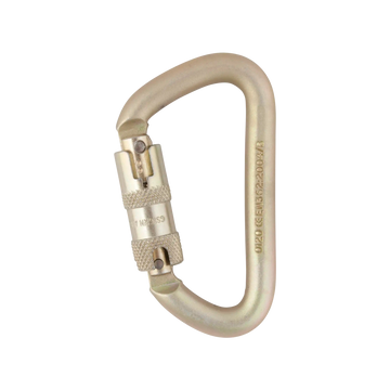 12mm Steel Offset D - Standard / Kwiklock ANSI – locking gate carabiner