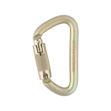 12mm Steel Offset D - Standard / Locksafe – locking gate carabiner
